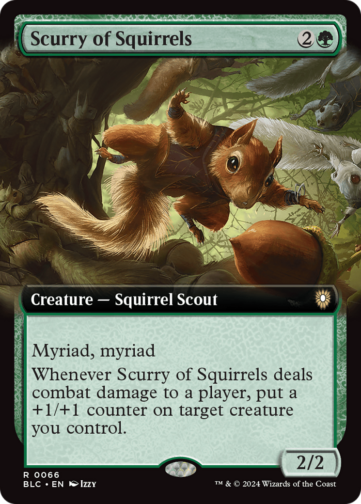 Scurry of Squirrels (BLC-066) - Bloomburrow Commander: (Extended Art) - Premium MTG Single from Wizards of the Coast - Just $1.01! Shop now at Game Crave Tournament Store