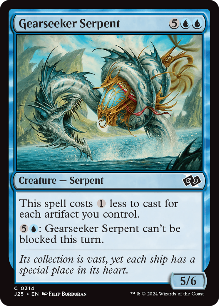 Gearseeker Serpent (J25-314) - Foundations Jumpstart - Premium MTG Single from Wizards of the Coast - Just $0.25! Shop now at Game Crave Tournament Store