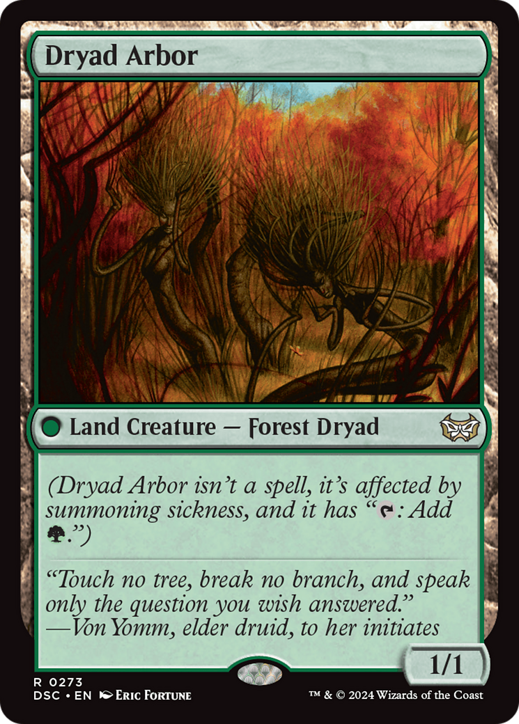 Dryad Arbor (DSC-273) - Duskmourn: House of Horror Commander - Premium MTG Single from Wizards of the Coast - Just $1.46! Shop now at Game Crave Tournament Store