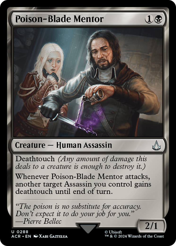 Poison-Blade Mentor (ACR-288) - Assassin's Creed - Premium MTG Single from Wizards of the Coast - Just $0.25! Shop now at Game Crave Tournament Store
