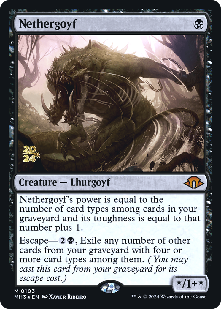 Nethergoyf (PMH3-103S) - Modern Horizons 3 Promos Foil - Premium MTG Single from Wizards of the Coast - Just $16.70! Shop now at Game Crave Tournament Store