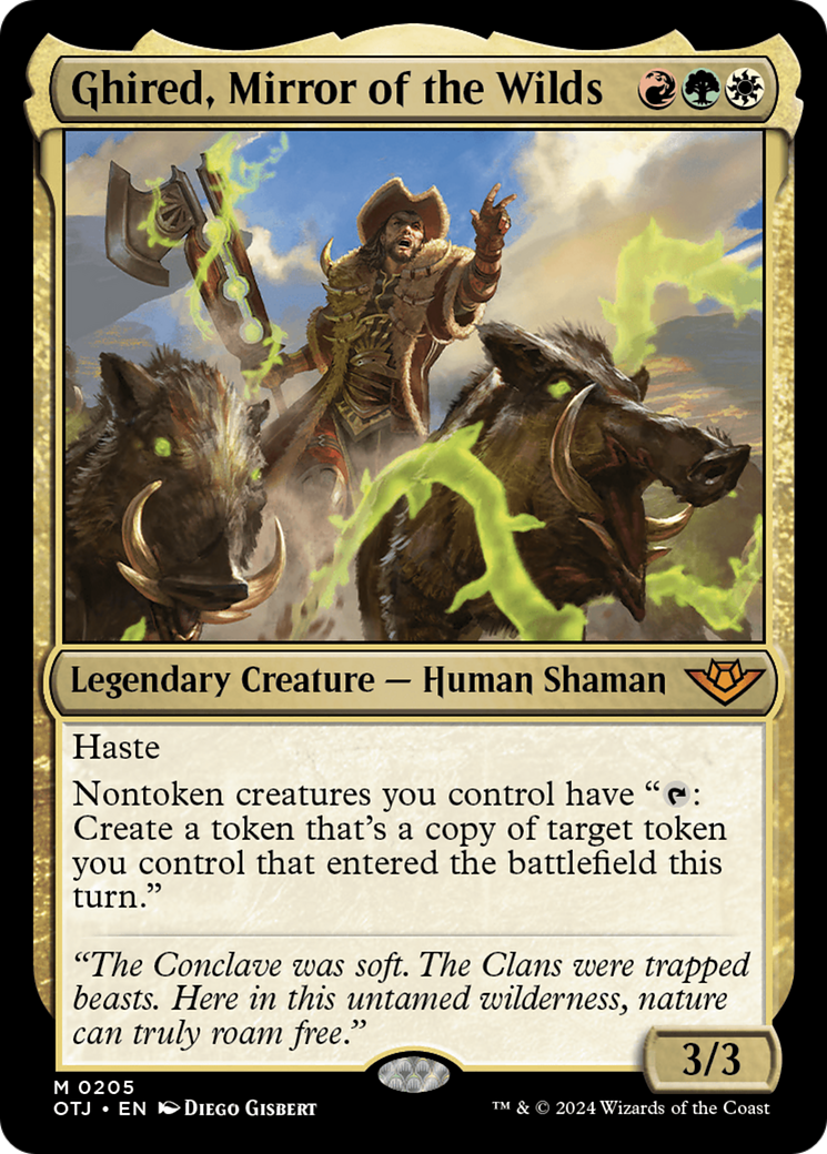 Ghired, Mirror of the Wilds (OTJ-205) - Outlaws of Thunder Junction Foil - Premium MTG Single from Wizards of the Coast - Just $0.41! Shop now at Game Crave Tournament Store