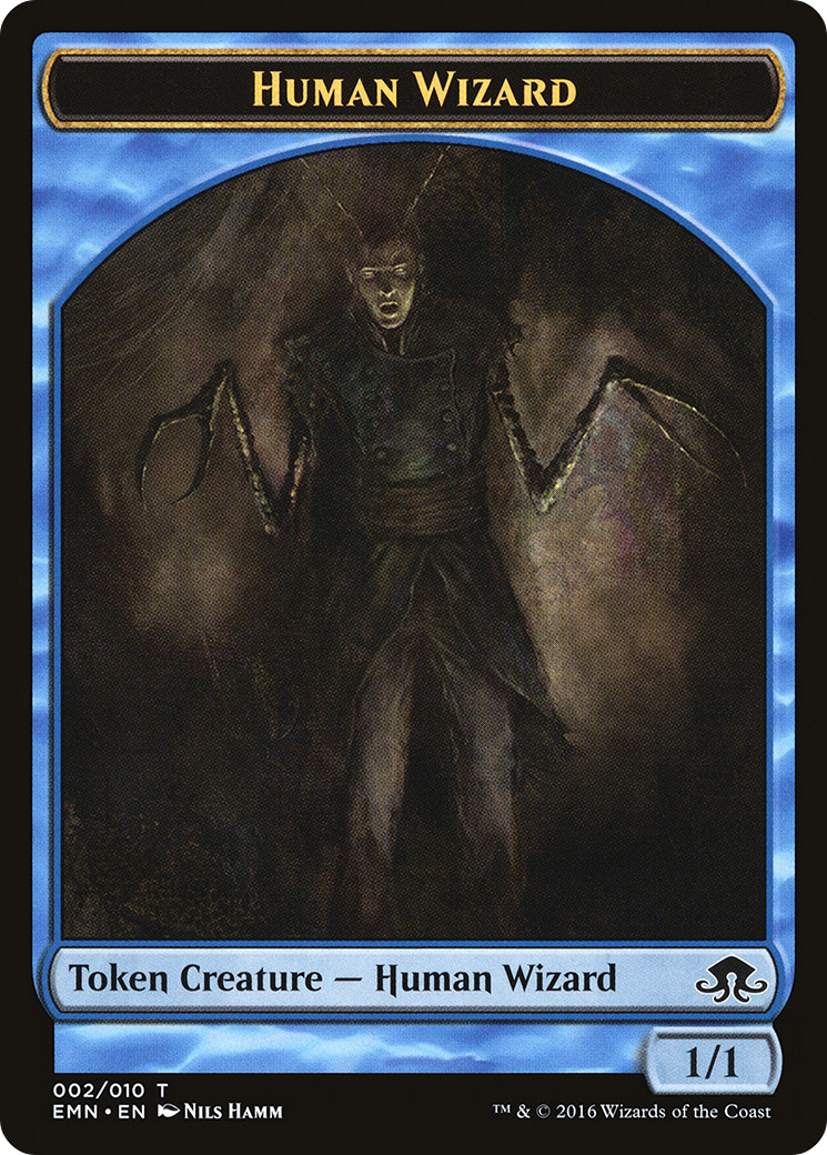 Human Wizard (TEMN-002) - Eldritch Moon Tokens