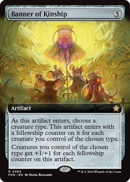 Banner of Kinship (FDN-484) - Foundations: (Extended Art) - Premium MTG Single from Wizards of the Coast - Just $5.50! Shop now at Game Crave Tournament Store