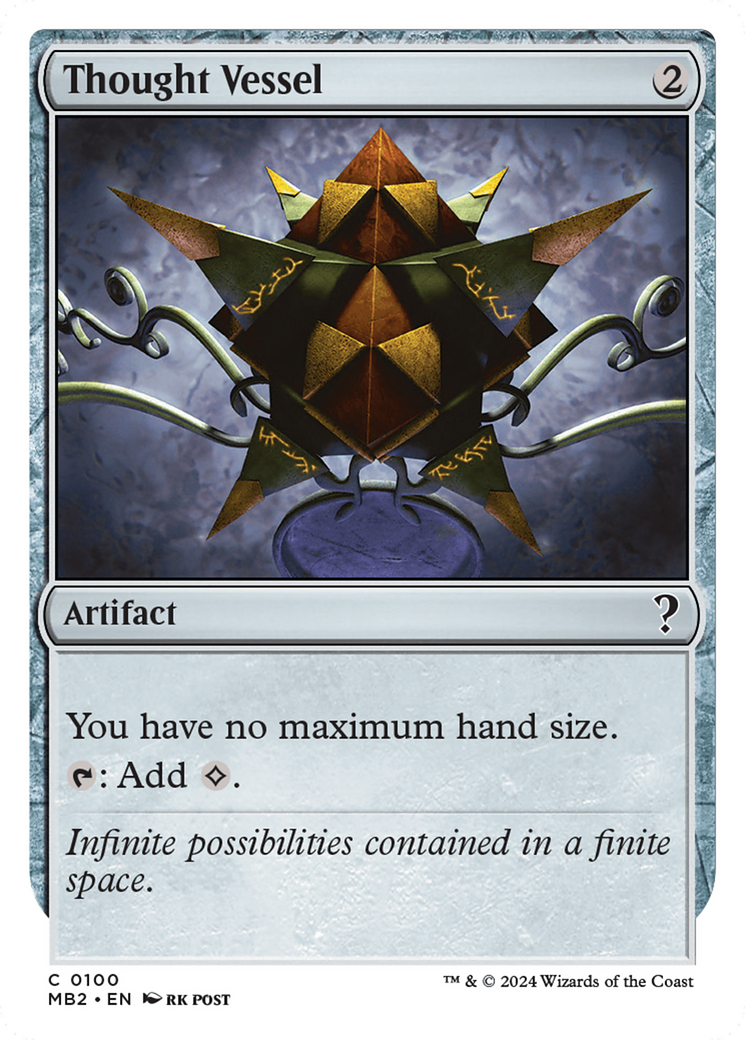 Thought Vessel (MB2-100) - Mystery Booster 2 - Premium MTG Single from Wizards of the Coast - Just $1.18! Shop now at Game Crave Tournament Store