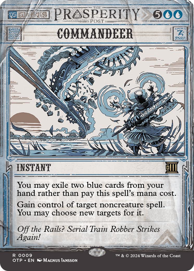 Commandeer (OTP-009) - Breaking News: (Showcase) (Borderless) Foil - Premium MTG Single from Wizards of the Coast - Just $1.38! Shop now at Game Crave Tournament Store