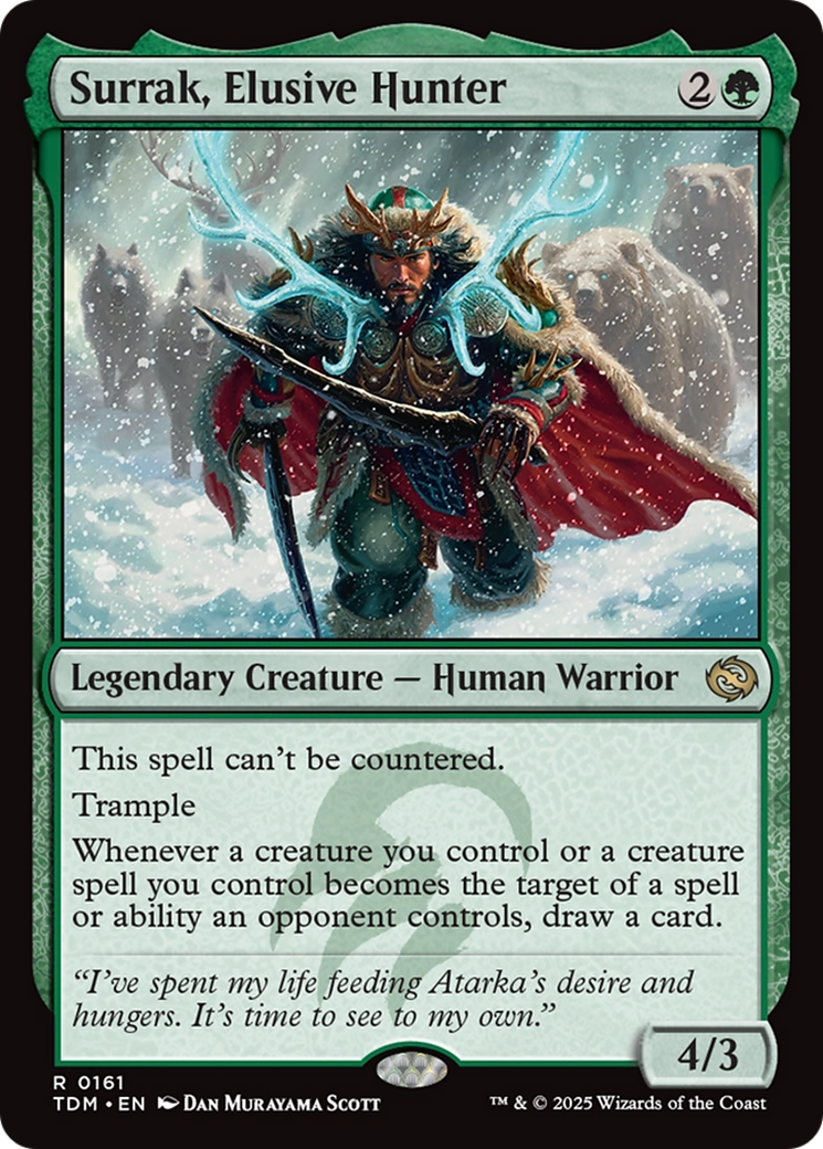 Surrak, Elusive Hunter (TDM-161) - Tarkir: Dragonstorm Foil - Premium MTG Single from Wizards of the Coast - Just $0.14! Shop now at Game Crave Tournament Store