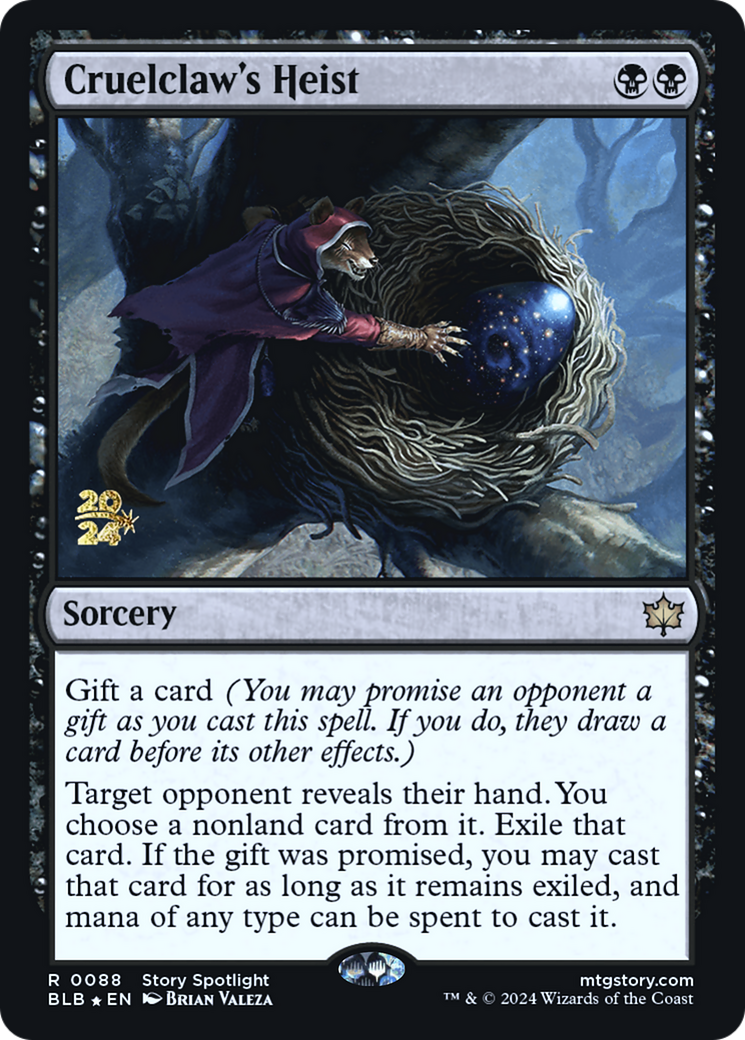 Cruelclaw's Heist (PBLB-88S) - Bloomburrow Promos Foil - Premium MTG Single from Wizards of the Coast - Just $0.77! Shop now at Game Crave Tournament Store