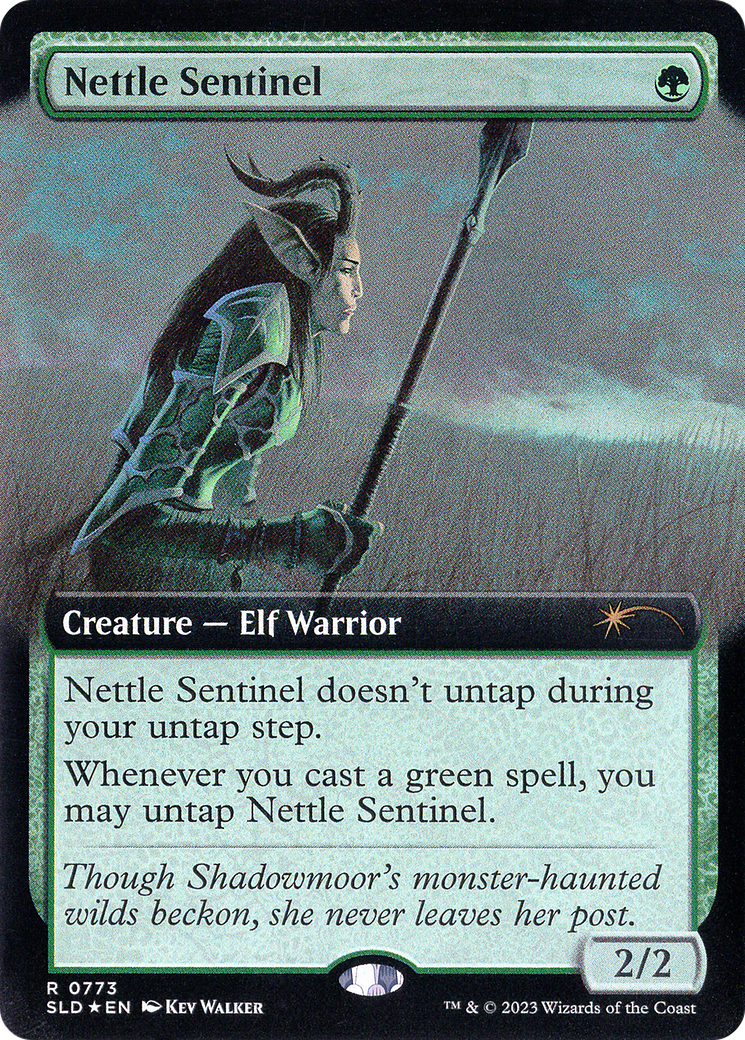 Nettle Sentinel (SLD-773) - Secret Lair Drop: (Extended Art) Foil - Premium MTG Single from Wizards of the Coast - Just $1.31! Shop now at Game Crave Tournament Store
