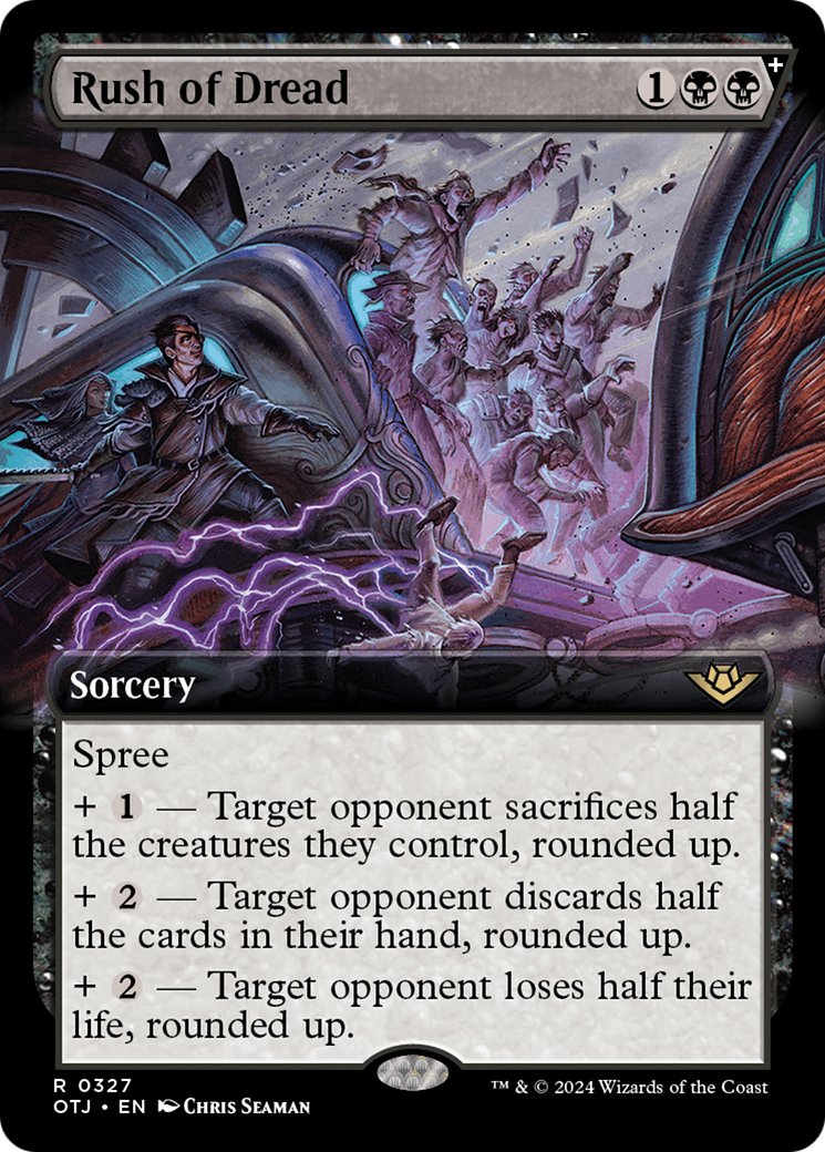 Rush of Dread (OTJ-327) - Outlaws of Thunder Junction: (Extended Art) Foil - Premium MTG Single from Wizards of the Coast - Just $1.26! Shop now at Game Crave Tournament Store