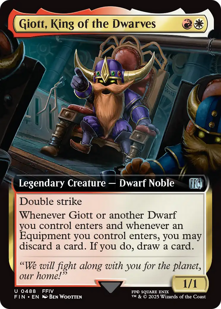 Giott, King of the Dwarves (FIN-488) - FINAL FANTASY: (Extended Art) - Premium MTG Single from Wizards of the Coast - Just $0.10! Shop now at Game Crave Tournament Store