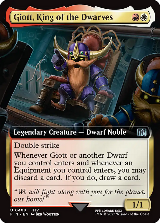 Giott, King of the Dwarves (FIN-488) - FINAL FANTASY: (Extended Art) Foil - Premium MTG Single from Wizards of the Coast - Just $2.59! Shop now at Game Crave Tournament Store