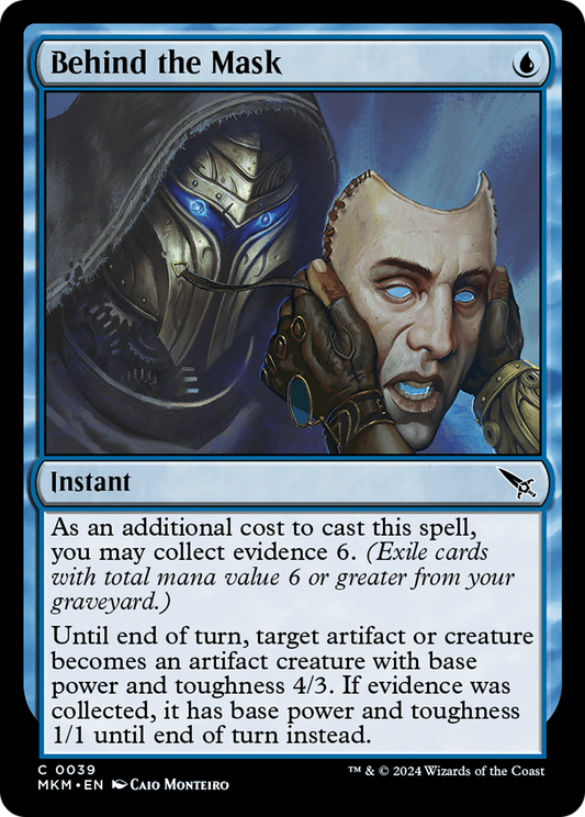 Behind the Mask (MKM-039) - Murders at Karlov Manor - Premium MTG Single from Wizards of the Coast - Just $0.25! Shop now at Game Crave Tournament Store