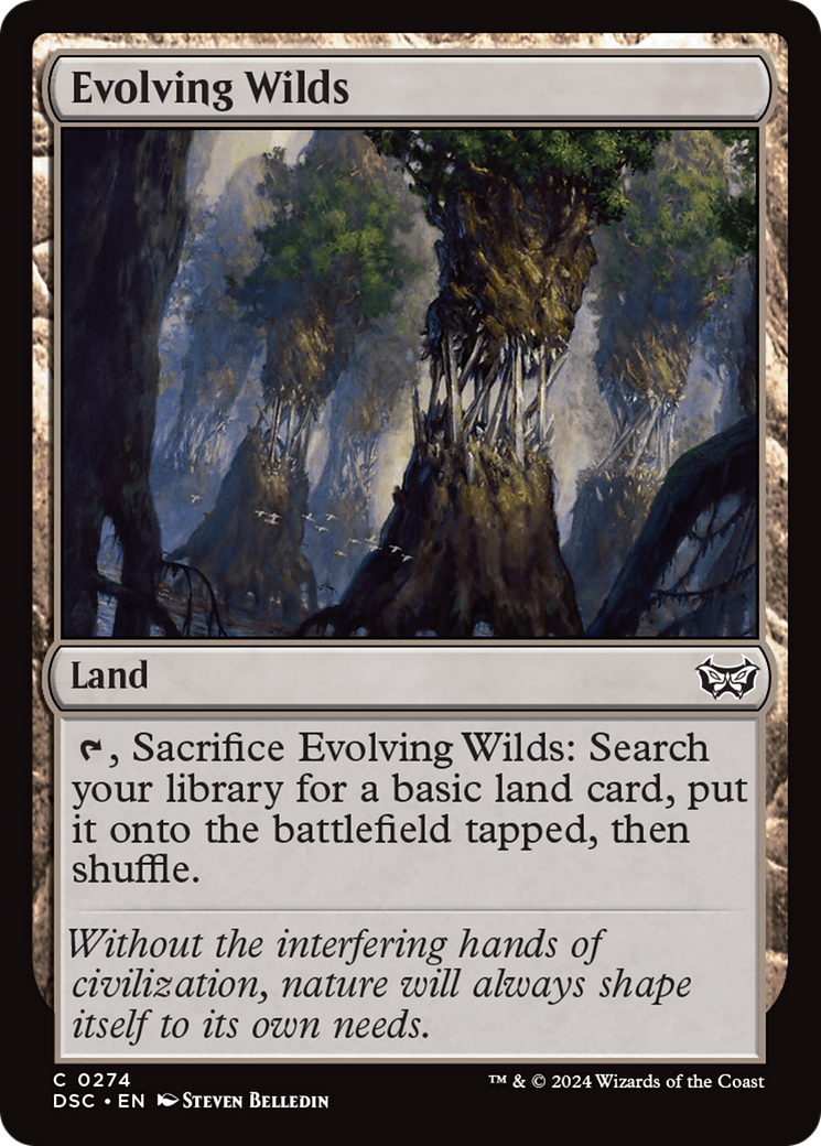 Evolving Wilds (DSC-274) - Duskmourn: House of Horror Commander - Premium MTG Single from Wizards of the Coast - Just $0.25! Shop now at Game Crave Tournament Store