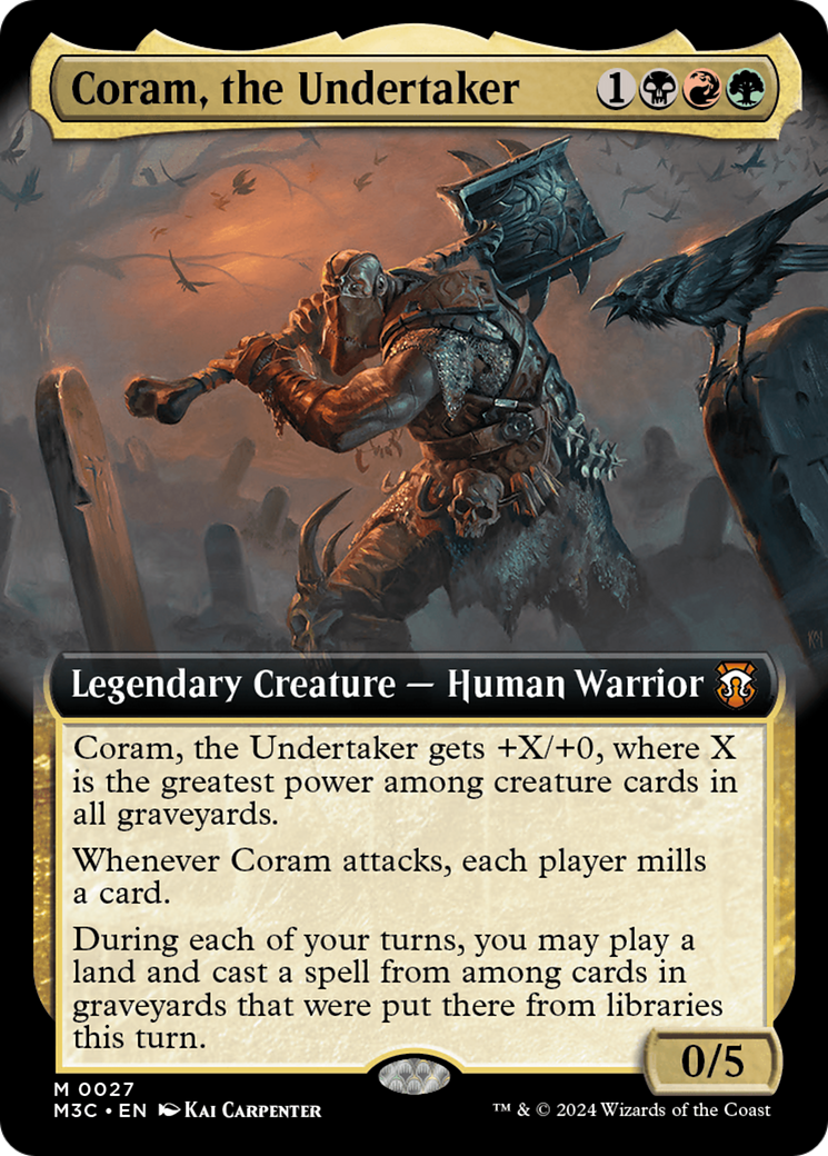 Coram, the Undertaker (M3C-027) - Modern Horizons 3 Commander: (Extended Art) Foil - Premium MTG Single from Wizards of the Coast - Just $0.40! Shop now at Game Crave Tournament Store
