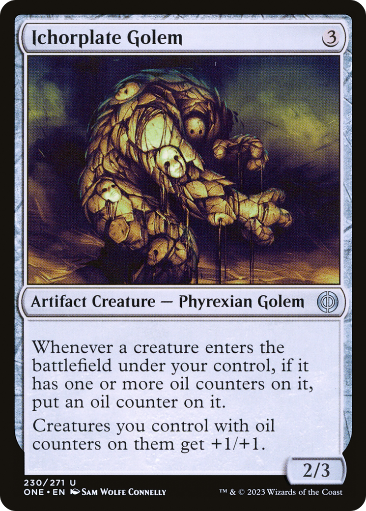 Ichorplate Golem (ONE-230) - Phyrexia: All Will Be One - Premium MTG Single from Wizards of the Coast - Just $0.25! Shop now at Game Crave Tournament Store