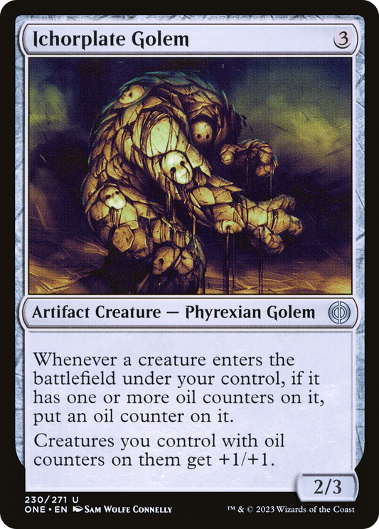 Ichorplate Golem (ONE-230) - Phyrexia: All Will Be One - Premium MTG Single from Wizards of the Coast - Just $0.25! Shop now at Game Crave Tournament Store