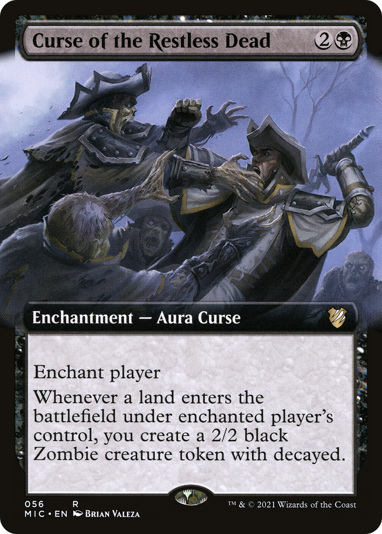 Curse of the Restless Dead (MIC-056) - Midnight Hunt Commander: (Extended Art) - Premium MTG Single from Wizards of the Coast - Just $0.72! Shop now at Game Crave Tournament Store