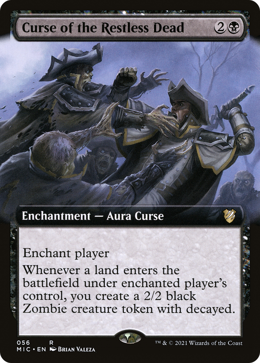 Curse of the Restless Dead (MIC-056) - Midnight Hunt Commander: (Extended Art) - Premium MTG Single from Wizards of the Coast - Just $0.72! Shop now at Game Crave Tournament Store