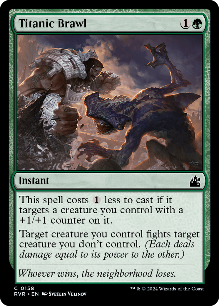 Titanic Brawl (RVR-158) - Ravnica Remastered - Premium MTG Single from Wizards of the Coast - Just $0.25! Shop now at Game Crave Tournament Store
