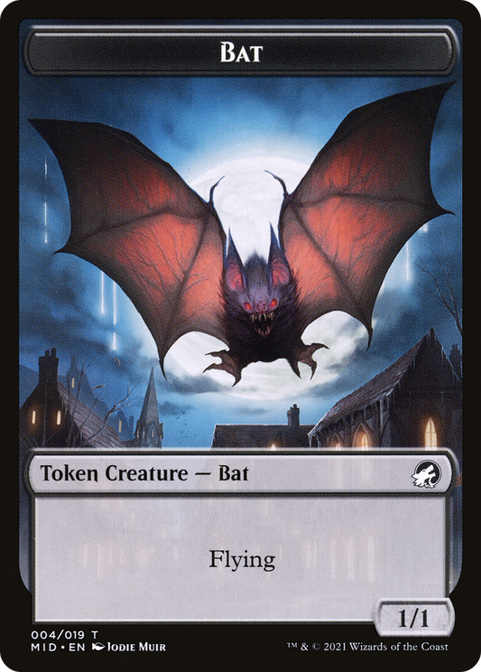 Bat (TMID-004) - Innistrad: Midnight Hunt Tokens (Borderless) Foil - Premium MTG Single from Wizards of the Coast - Just $0! Shop now at Game Crave Tournament Store