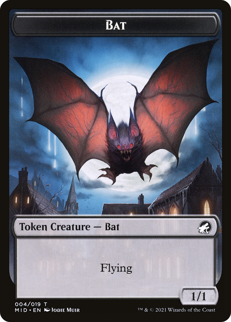 Bat (TMID-004) - Innistrad: Midnight Hunt Tokens (Borderless) - Premium MTG Single from Wizards of the Coast - Just $0! Shop now at Game Crave Tournament Store