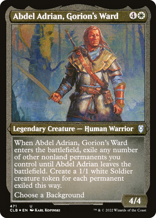 Abdel Adrian, Gorion's Ward (Foil Etched) (CLB-471) - Commander Legends: Battle for Baldur's Gate Foil