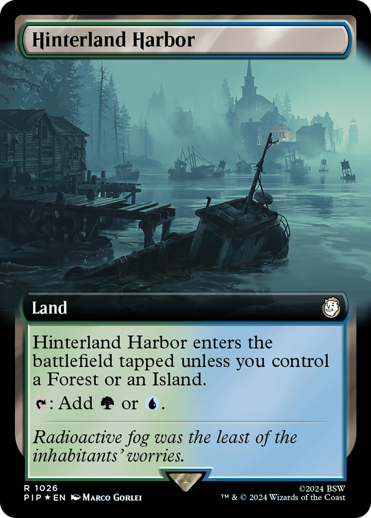 Hinterland Harbor (PIP-1026) - Fallout: (Extended Art) Foil - Premium MTG Single from Wizards of the Coast - Just $8.13! Shop now at Game Crave Tournament Store