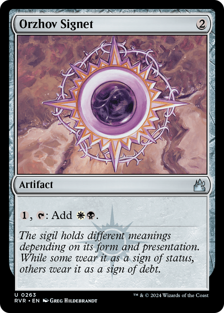 Orzhov Signet (RVR-263) - Ravnica Remastered - Premium MTG Single from Wizards of the Coast - Just $0.26! Shop now at Game Crave Tournament Store
