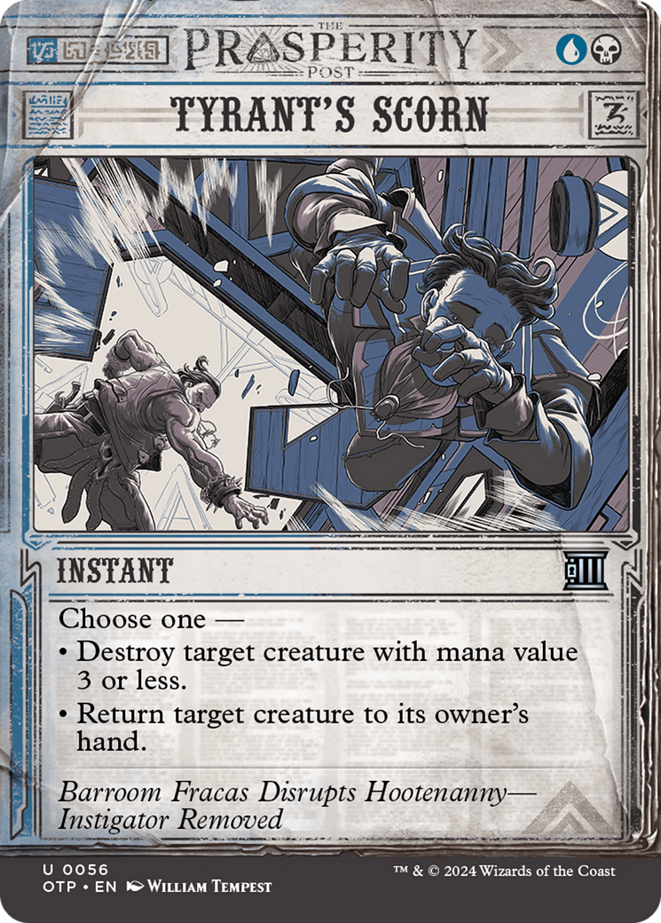 Tyrant's Scorn (OTP-056) - Breaking News: (Showcase) (Borderless) - Premium MTG Single from Wizards of the Coast - Just $0.25! Shop now at Game Crave Tournament Store