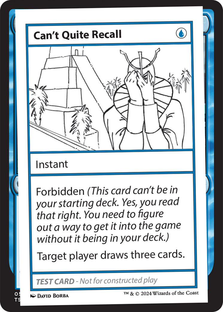 Can't Quite Recall (MB2-291) - Mystery Booster 2 - Premium MTG Single from Wizards of the Coast - Just $0.25! Shop now at Game Crave Tournament Store