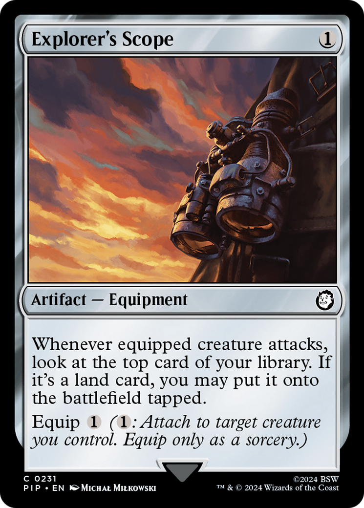 Explorer's Scope (PIP-231) - Fallout Foil - Premium MTG Single from Wizards of the Coast - Just $0.80! Shop now at Game Crave Tournament Store