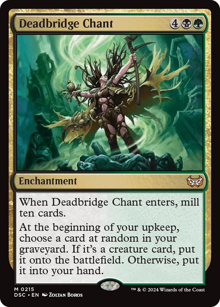 Deadbridge Chant (DSC-215) - Duskmourn: House of Horror Commander - Premium MTG Single from Wizards of the Coast - Just $0.25! Shop now at Game Crave Tournament Store