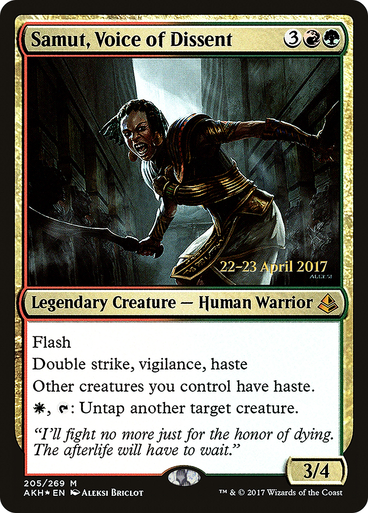 Samut, Voice of Dissent (PAKH-205S) - Amonkhet Promos Foil
