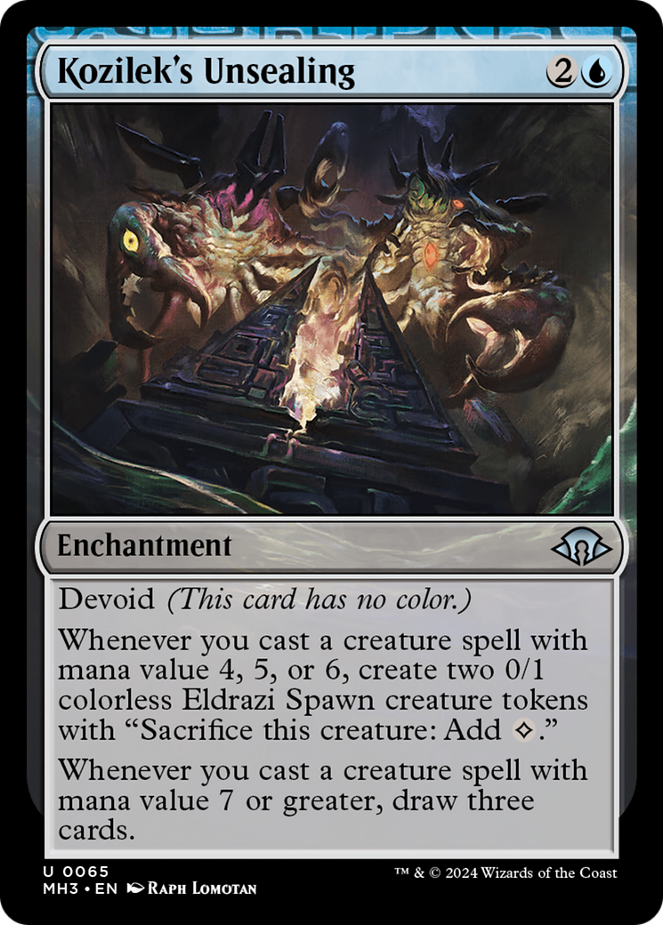 Kozilek's Unsealing (MH3-065) - Modern Horizons 3: (devoid) - Premium MTG Single from Wizards of the Coast - Just $0.29! Shop now at Game Crave Tournament Store