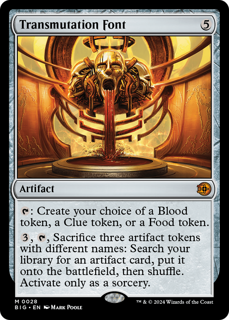Transmutation Font (BIG-028) - The Big Score Foil - Premium MTG Single from Wizards of the Coast - Just $1.18! Shop now at Game Crave Tournament Store