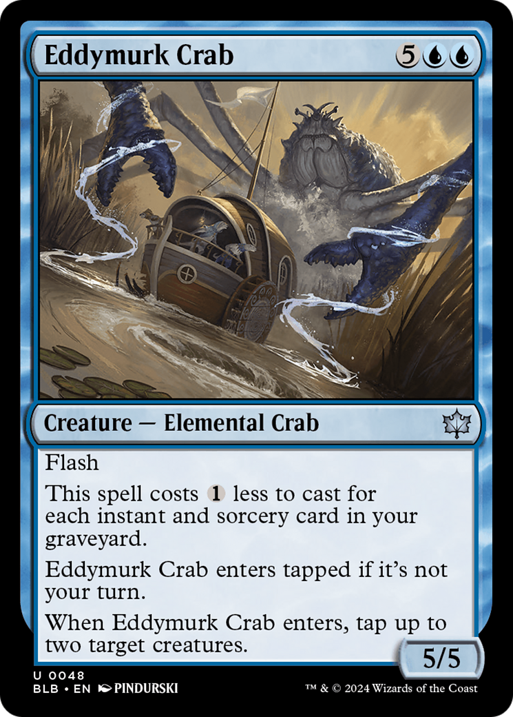 Eddymurk Crab (BLB-048) - Bloomburrow - Premium MTG Single from Wizards of the Coast - Just $0.25! Shop now at Game Crave Tournament Store