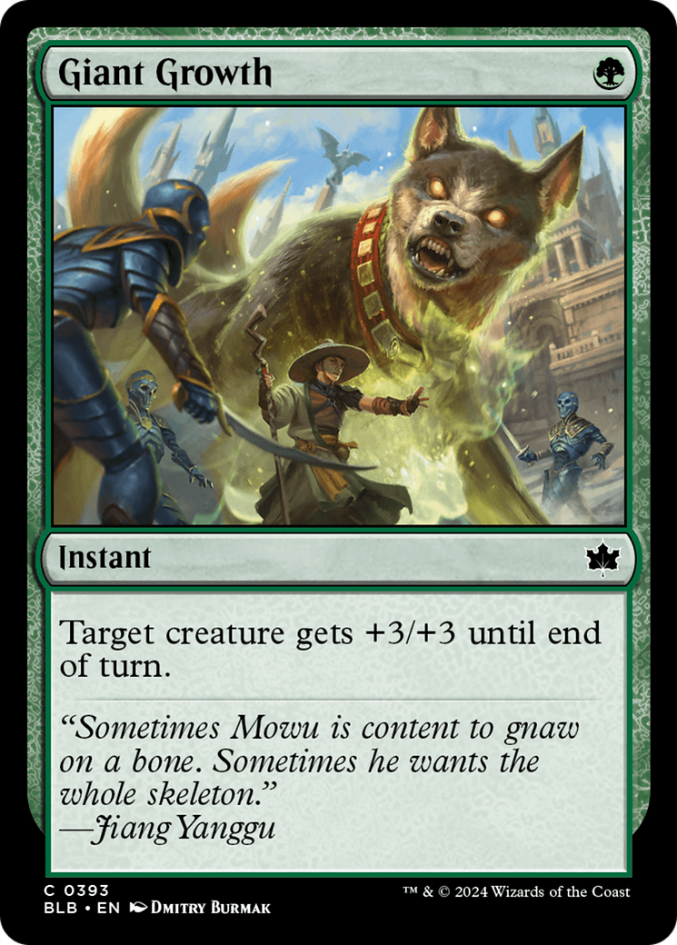 Giant Growth (BLB-393) - Bloomburrow - Premium MTG Single from Wizards of the Coast - Just $0.25! Shop now at Game Crave Tournament Store