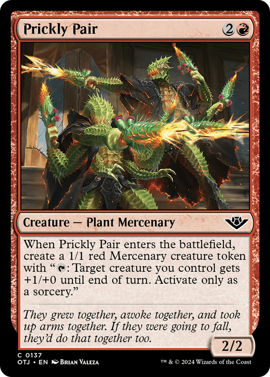 Prickly Pair (OTJ-137) - Outlaws of Thunder Junction - Premium MTG Single from Wizards of the Coast - Just $0.25! Shop now at Game Crave Tournament Store