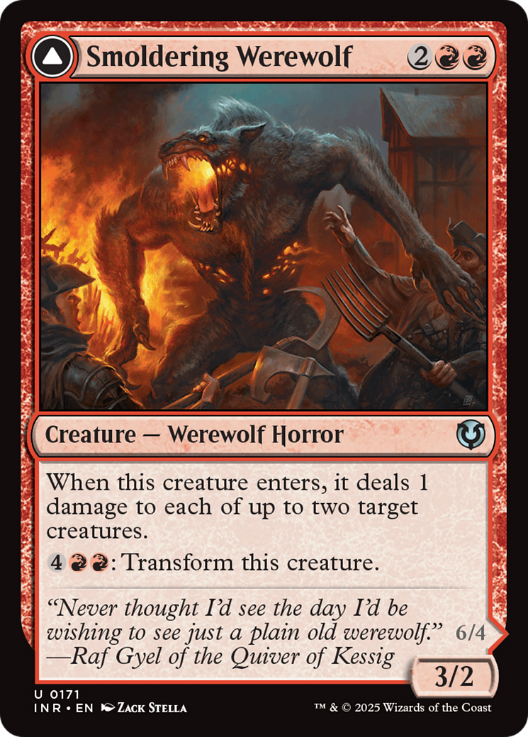 Smoldering Werewolf (-171) - Innistrad Remastered Foil - Premium MTG Single from Wizards of the Coast - Just $0.25! Shop now at Game Crave Tournament Store