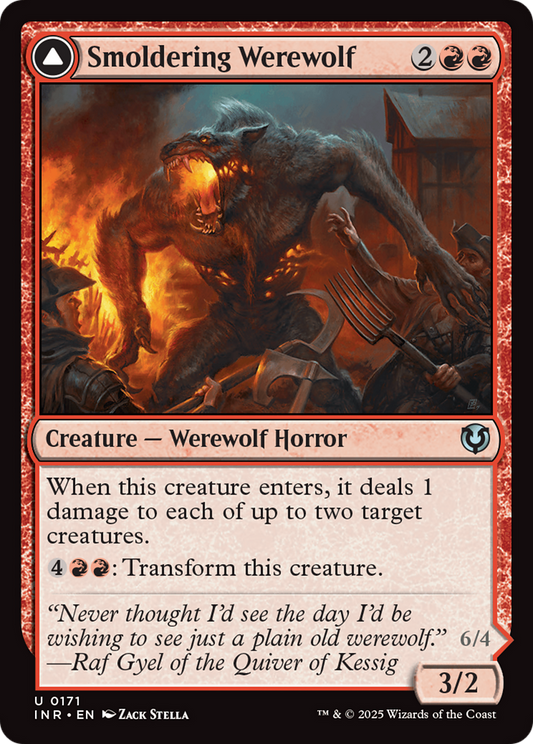 Smoldering Werewolf (-171) - Innistrad Remastered - Premium MTG Single from Wizards of the Coast - Just $0.25! Shop now at Game Crave Tournament Store