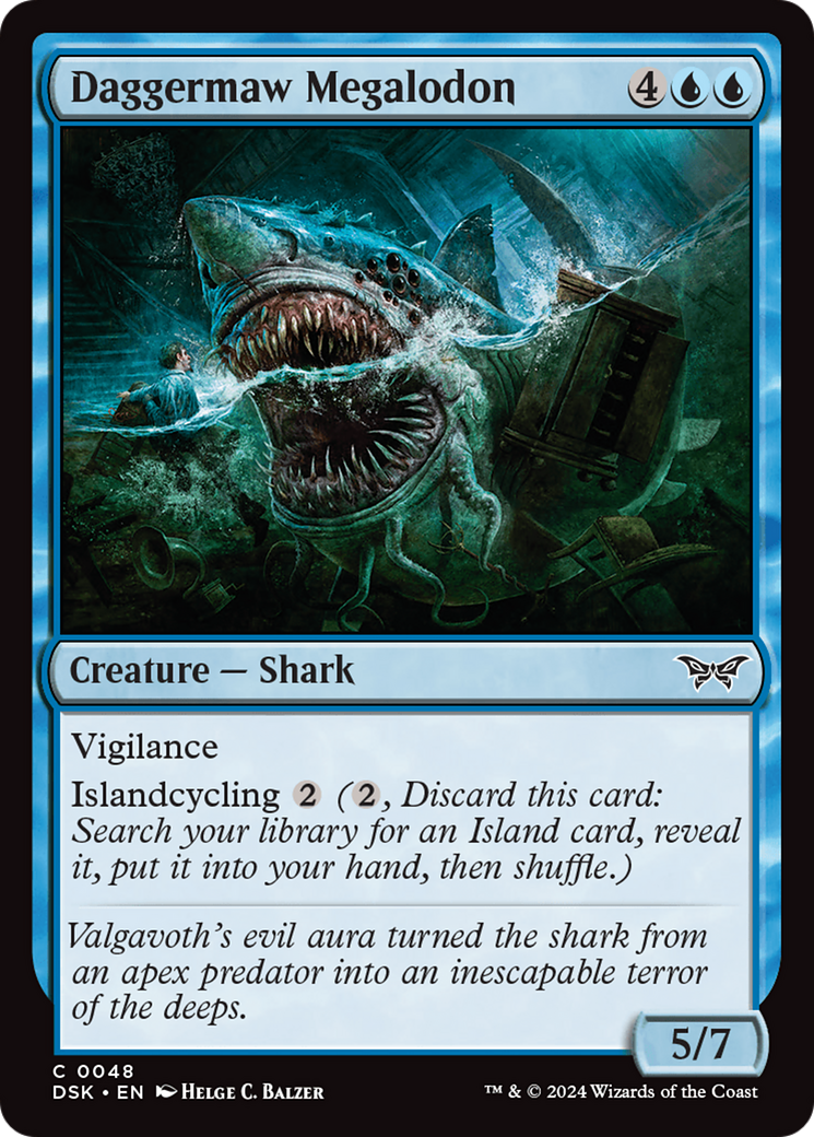 Daggermaw Megalodon (DSK-048) - Duskmourn: House of Horror - Premium MTG Single from Wizards of the Coast - Just $0.25! Shop now at Game Crave Tournament Store