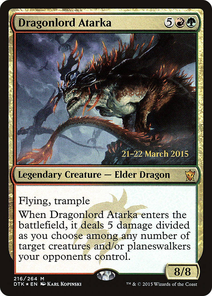 Dragonlord Atarka (PDTK-216S) - Dragons of Tarkir Promos Foil