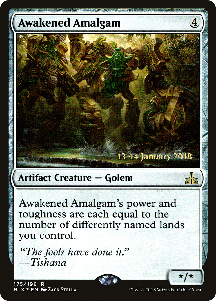 Awakened Amalgam (PRIX-175S) - Rivals of Ixalan Promos Foil