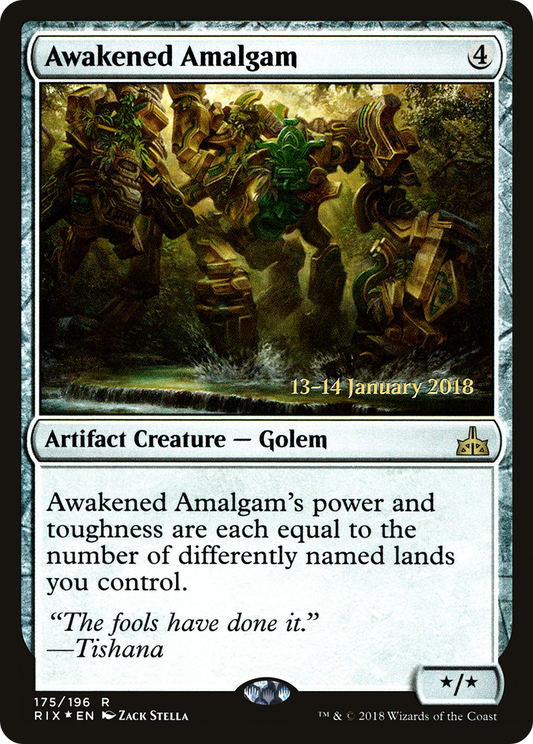 Awakened Amalgam (PRIX-175S) - Rivals of Ixalan Promos Foil