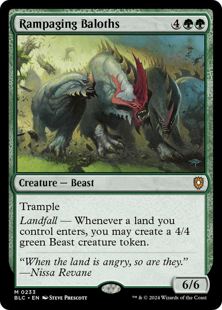 Rampaging Baloths (BLC-233) - Bloomburrow Commander - Premium MTG Single from Wizards of the Coast - Just $0.34! Shop now at Game Crave Tournament Store
