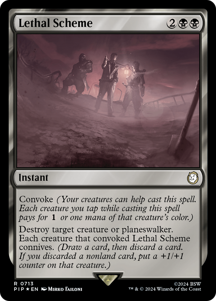 Lethal Scheme (PIP-713) - Fallout Foil - Premium MTG Single from Wizards of the Coast - Just $1.16! Shop now at Game Crave Tournament Store