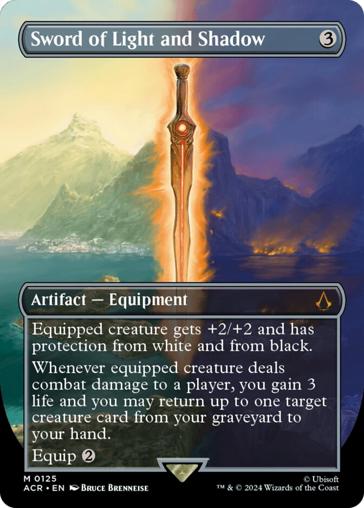 Sword of Light and Shadow (ACR-125) - Assassin's Creed (Borderless) Foil - Premium MTG Single from Wizards of the Coast - Just $13.29! Shop now at Game Crave Tournament Store