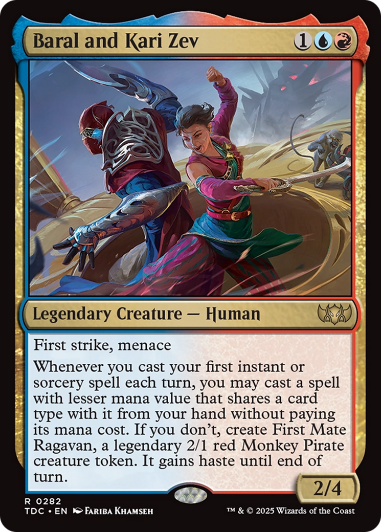 Baral and Kari Zev (TDC-282) - Tarkir: Dragonstorm Commander - Premium MTG Single from Wizards of the Coast - Just $0.08! Shop now at Game Crave Tournament Store