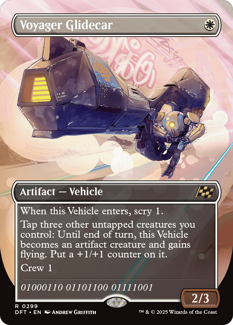 Voyager Glidecar (Borderless) (DFT-299) - Aetherdrift Foil - Premium MTG Single from Wizards of the Coast - Just $0.09! Shop now at Game Crave Tournament Store